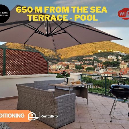 شقة بيترا ليغوري  في 650 Metri Dal Mare - Wifi - Terrazzo - Piscina - A/C المظهر الخارجي الصورة
